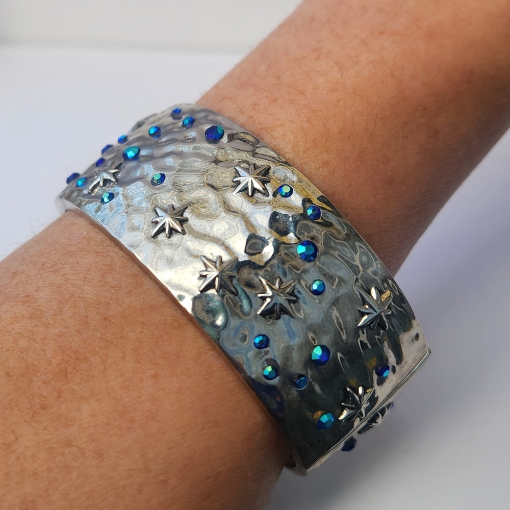 Silver and Blue Starry Bracelet